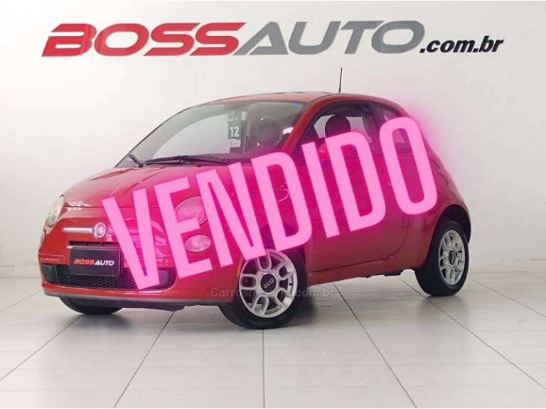 FIAT - 500 - 2011/2012 - Vermelha - Sob Consulta